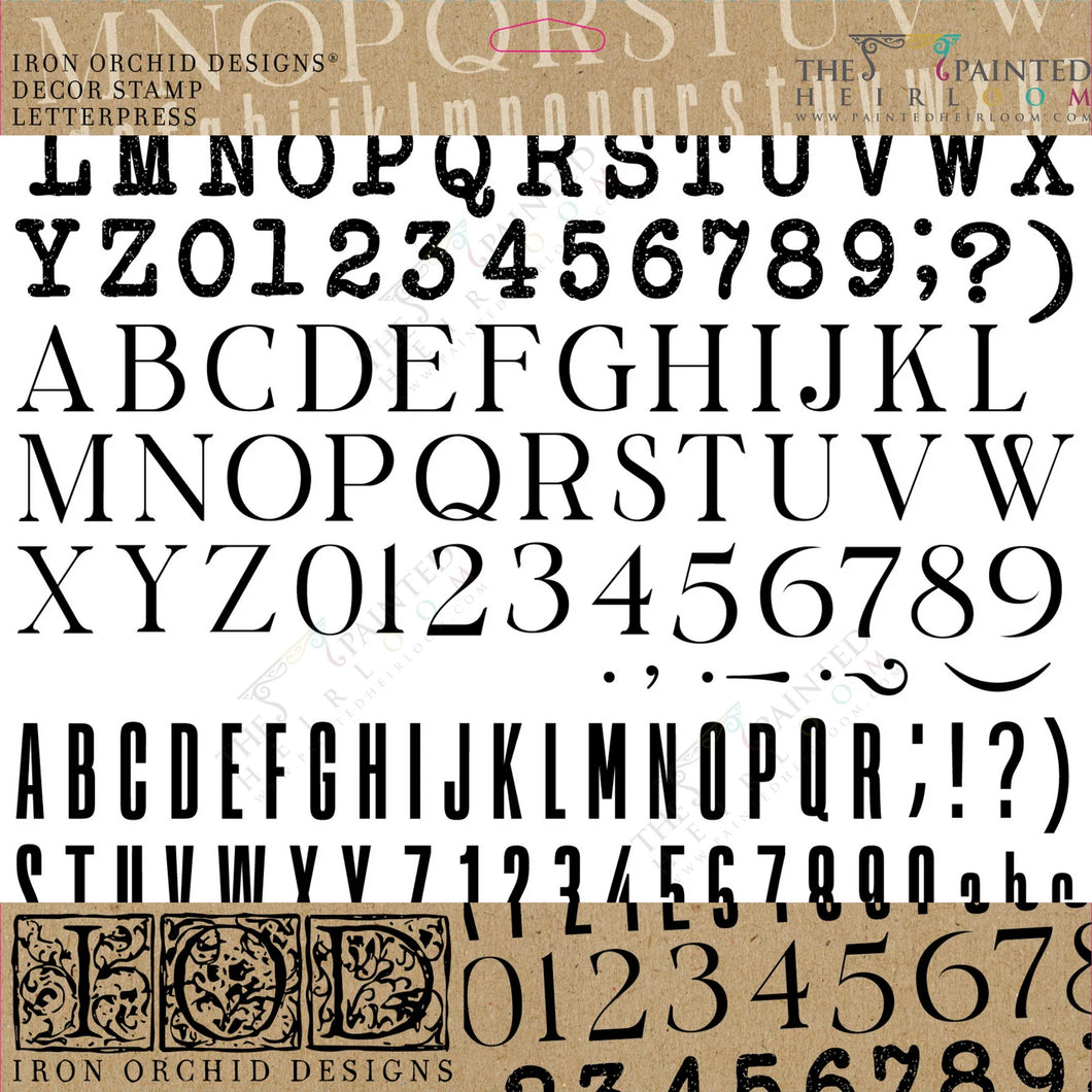 Iron Orchid Designs Decor Stamp Letter Press
