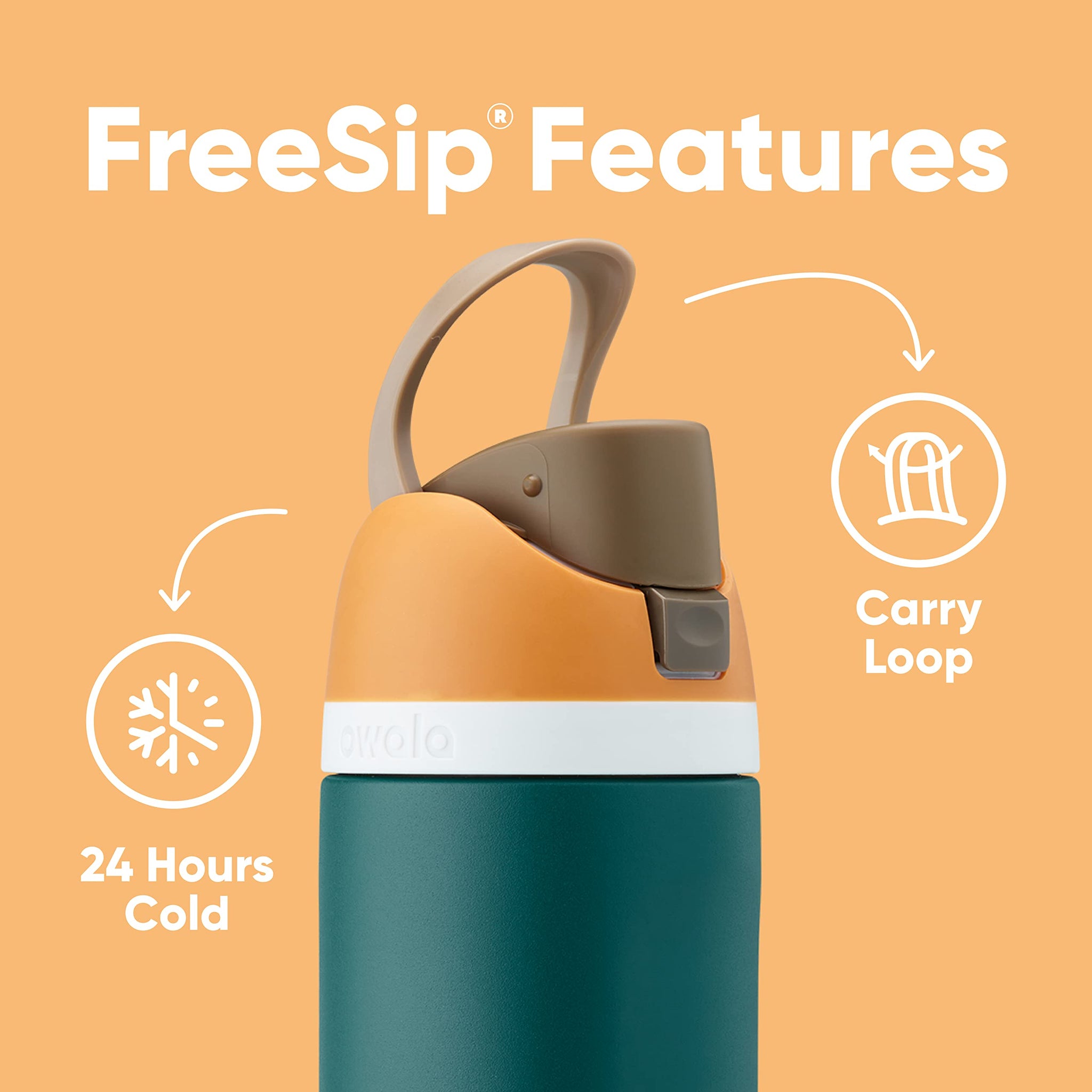 Owala FreeSip 24 oz. Vacuum Insulated Stainless Steel Water Bottle 