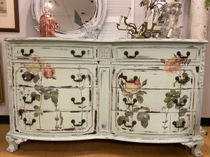 Shabby Chic Floral Dresser - SOLD!